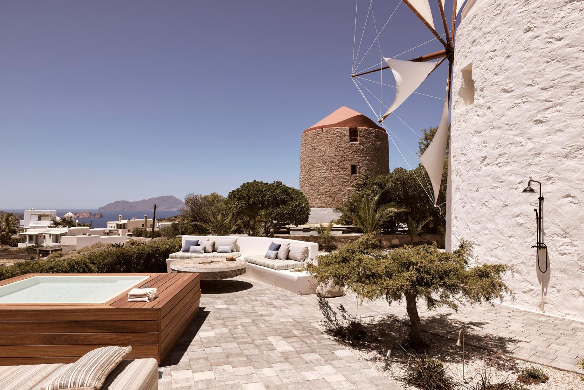Apartamento Windmill Karamitsos Since 1859 Tripití Exterior foto