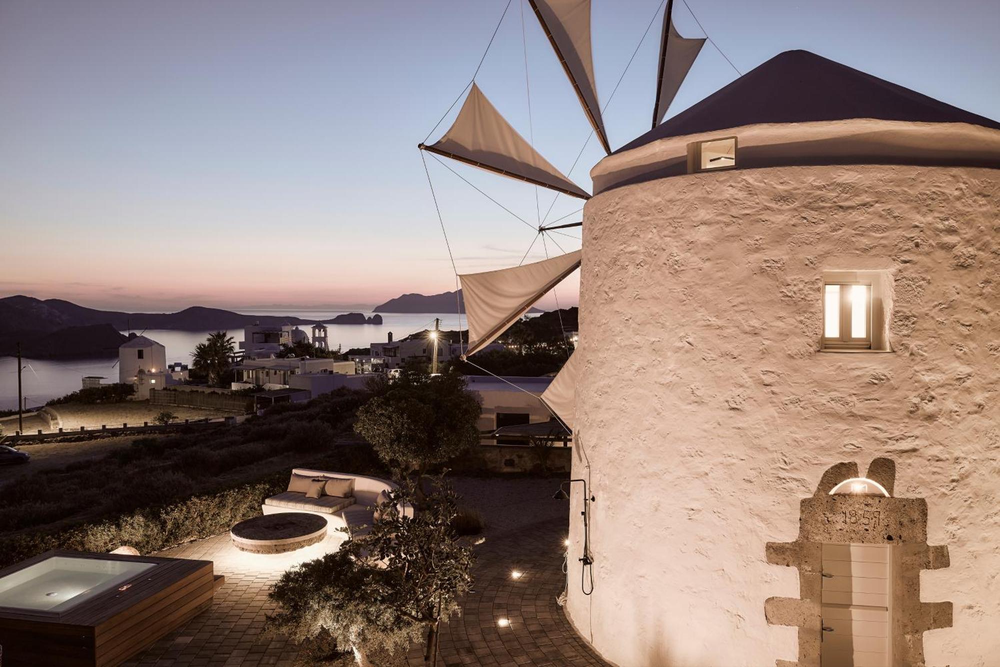 Apartamento Windmill Karamitsos Since 1859 Tripití Exterior foto