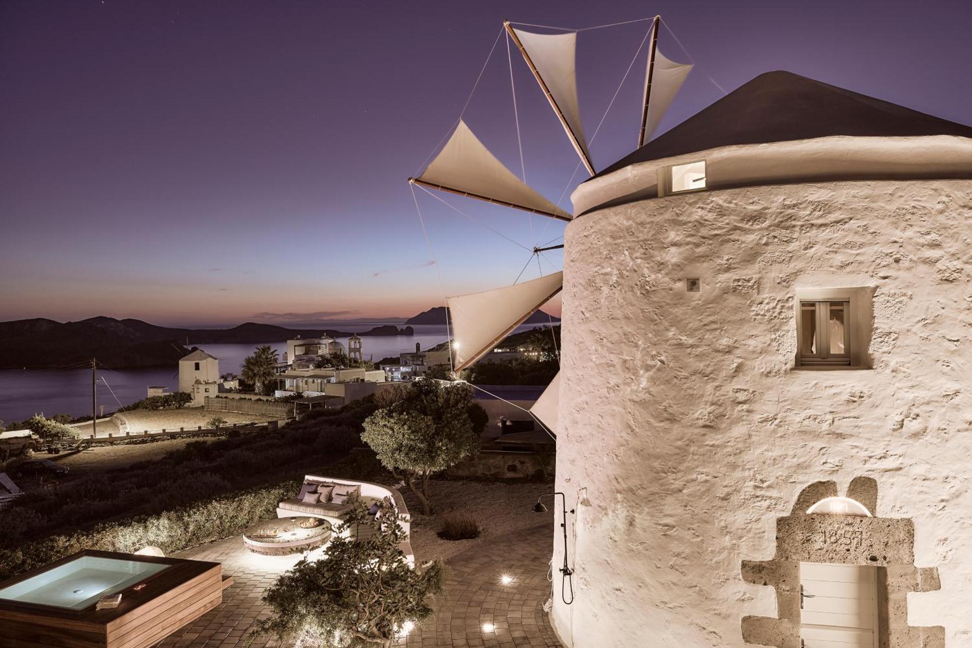 Apartamento Windmill Karamitsos Since 1859 Tripití Exterior foto